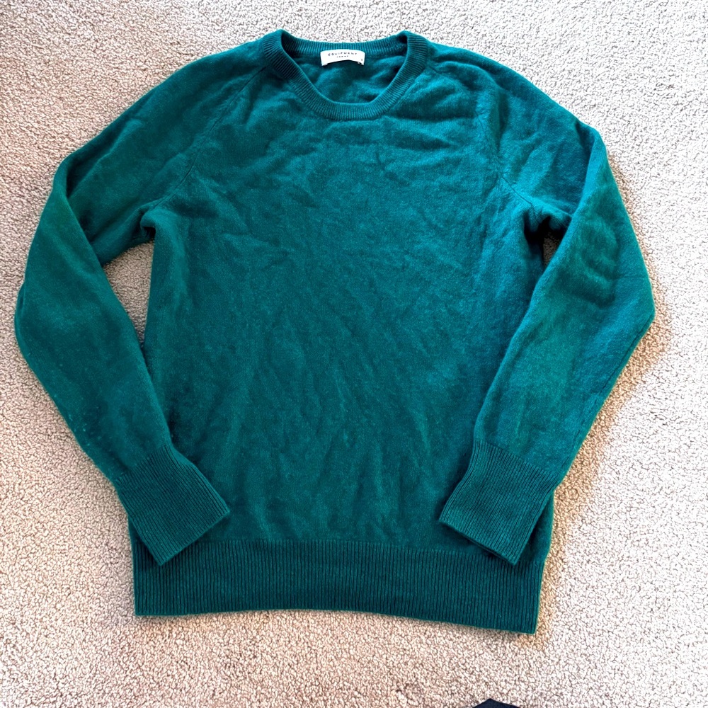 Cashmere Equipment Femme Green Sweater Small GUC